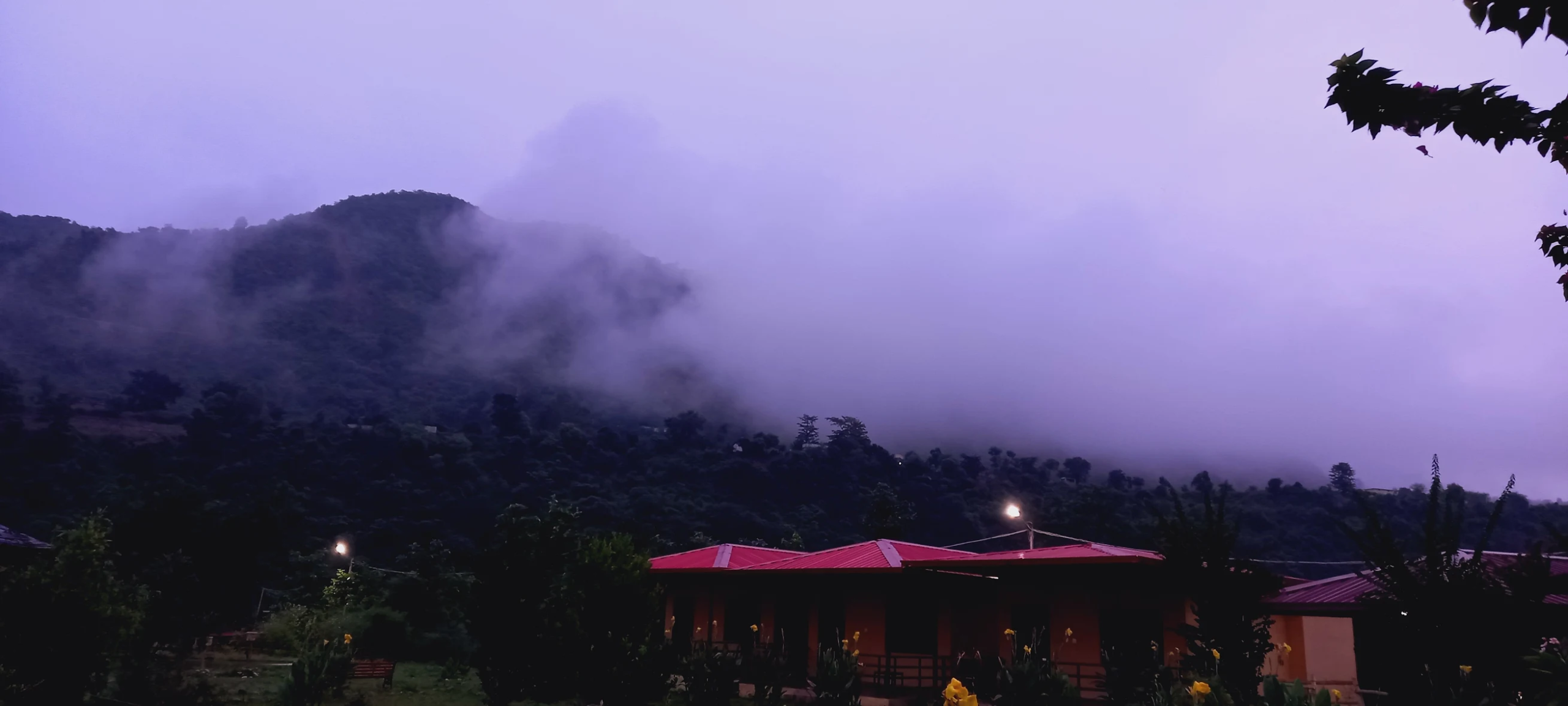 Misty mountain landscape